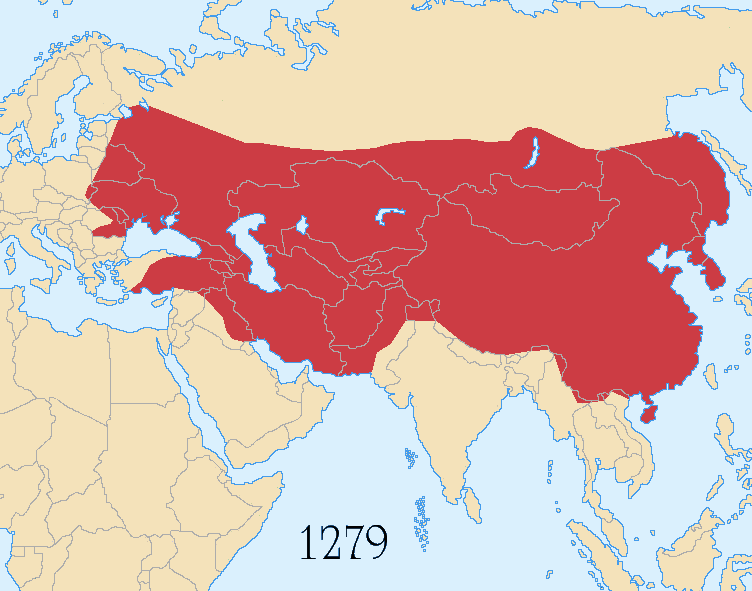 mongol empire size