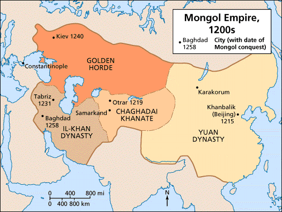 mongol empire size